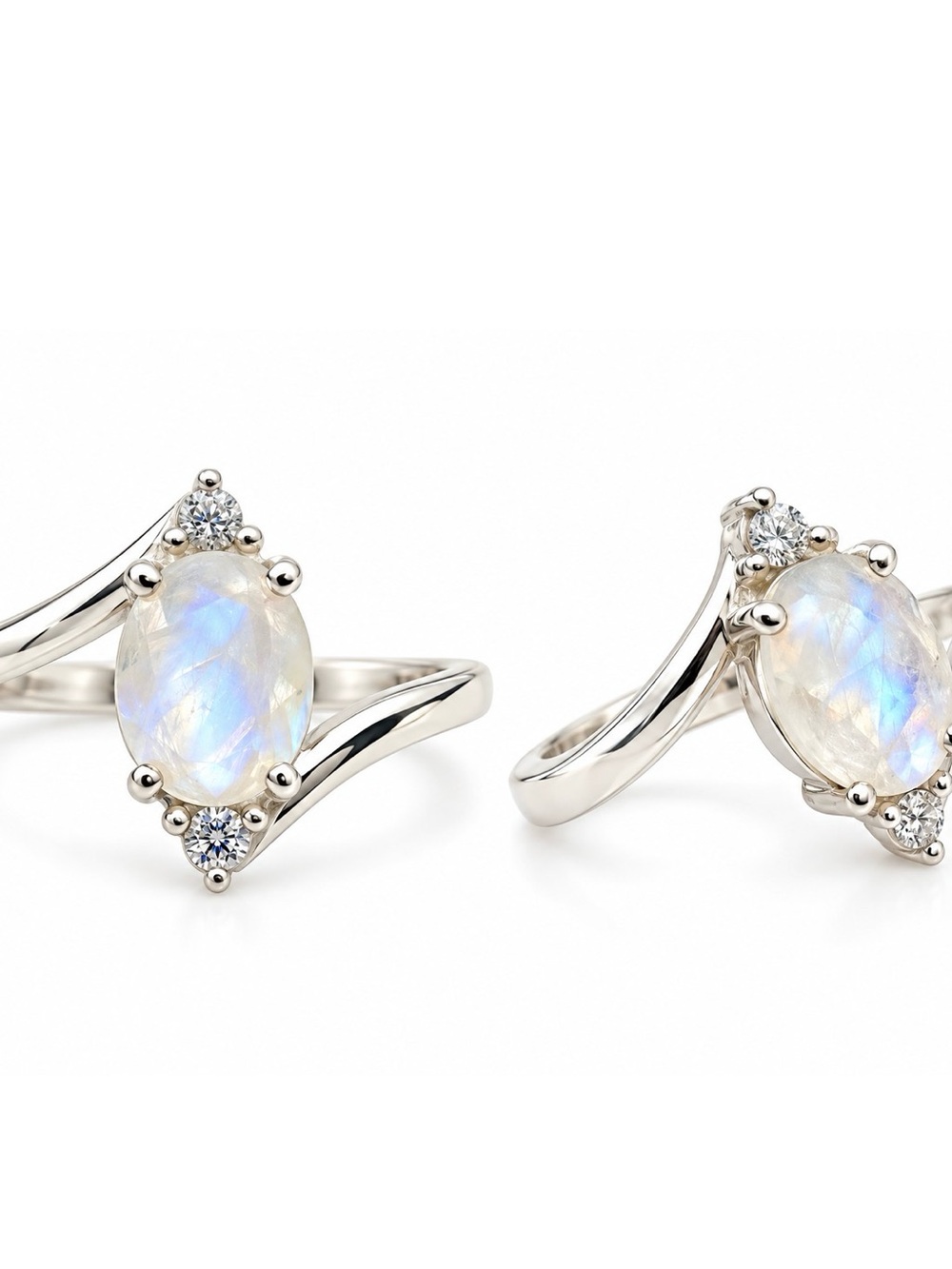 Size 9 moonstone sterling silver ring